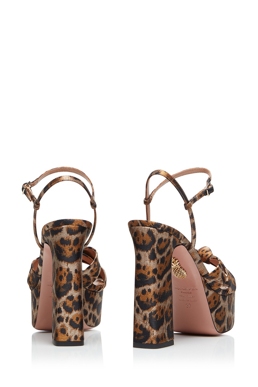 фото Леопардовые босоножки baba plateau sandal 125 aquazzura