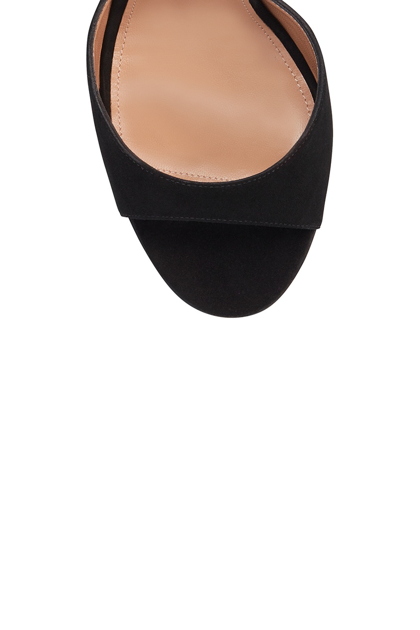 фото Черные босоножки capucine sandal 105 aquazzura