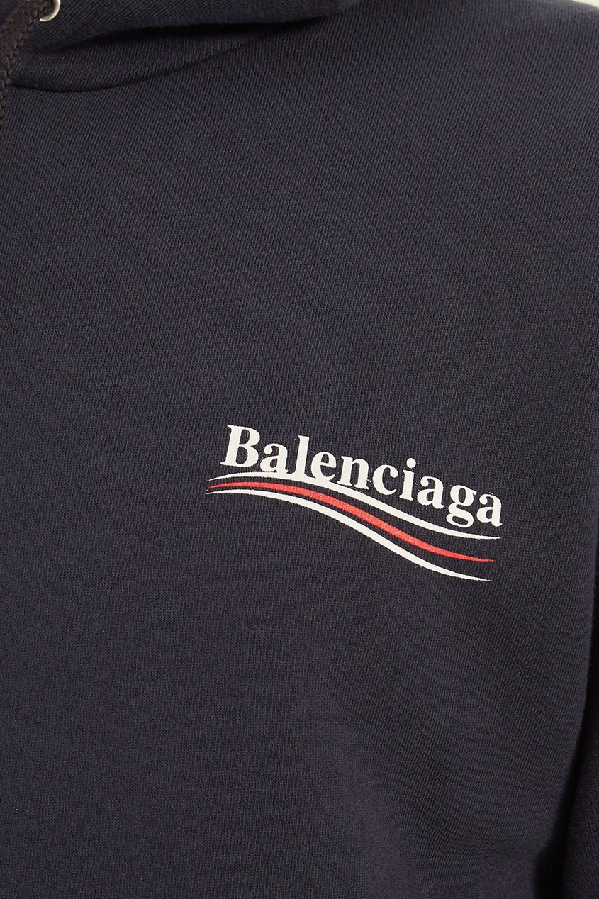 фото Синяя толстовка с капюшоном Balenciaga man