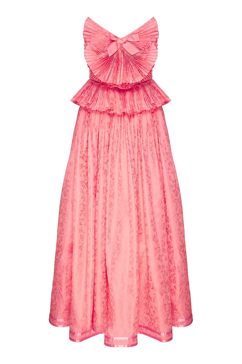 фото Розовое платье с декоративной отделкой Gucci