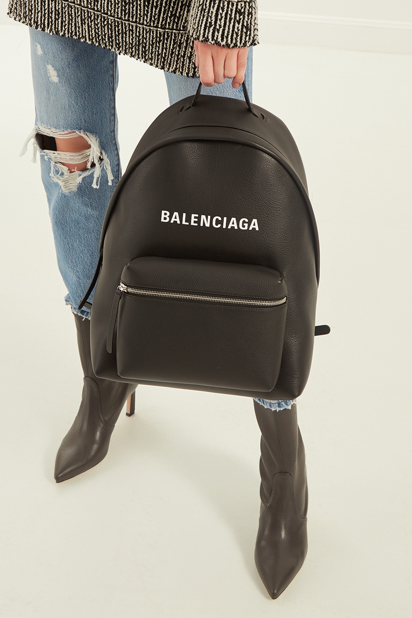 фото Кожаный рюкзак с логотипом balenciaga