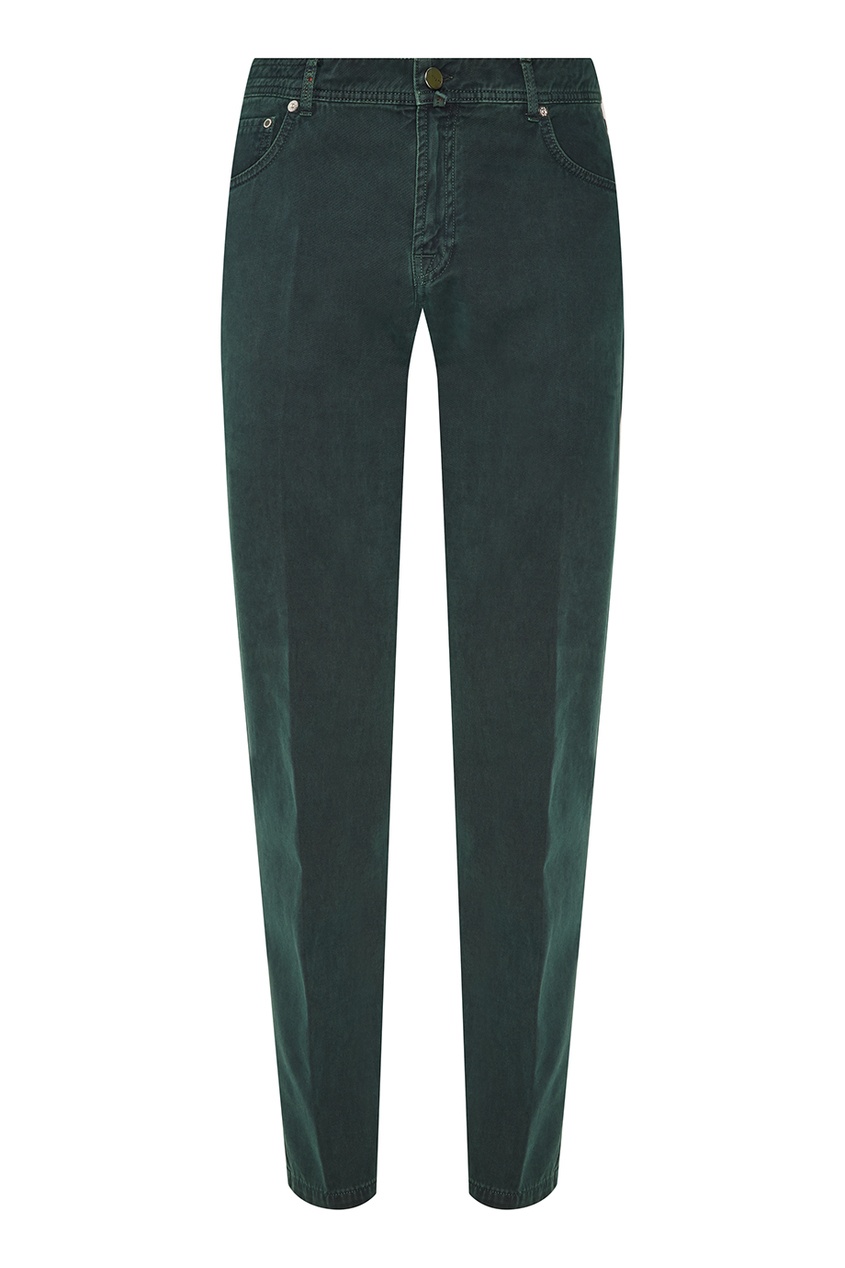 Зеленые джинсы со стрелками