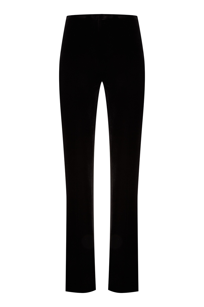 Черные велюровые брюки