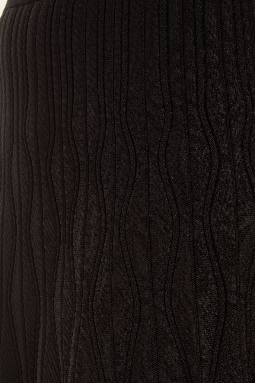 фото Черная юбка миди с отделкой sandro