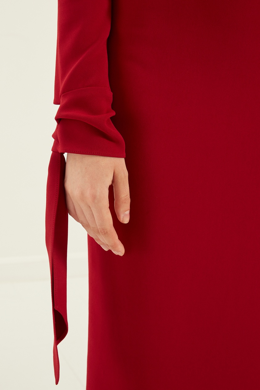 фото Асимметричное красное платье roland mouret