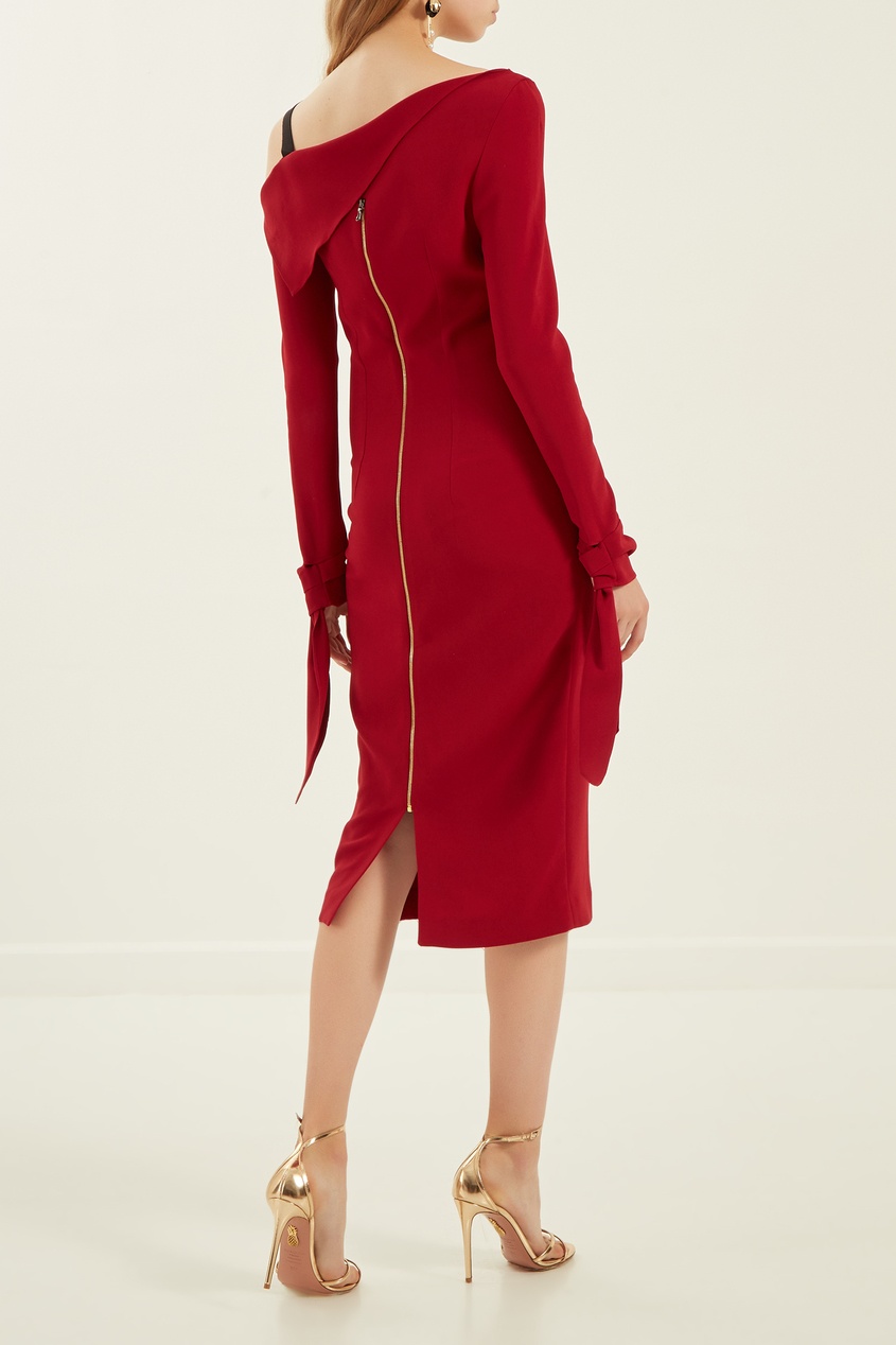 фото Асимметричное красное платье roland mouret