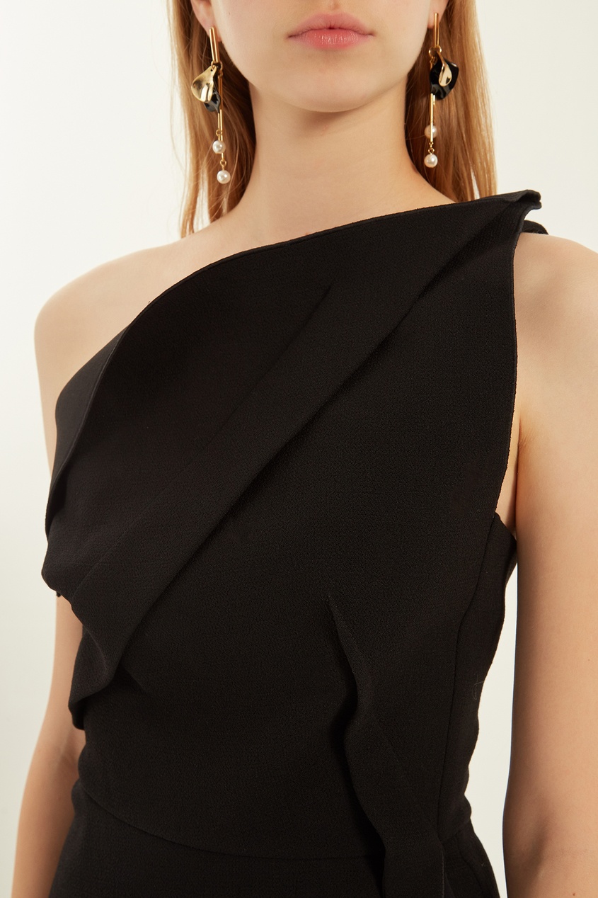 фото Черное платье с объемной отделкой roland mouret
