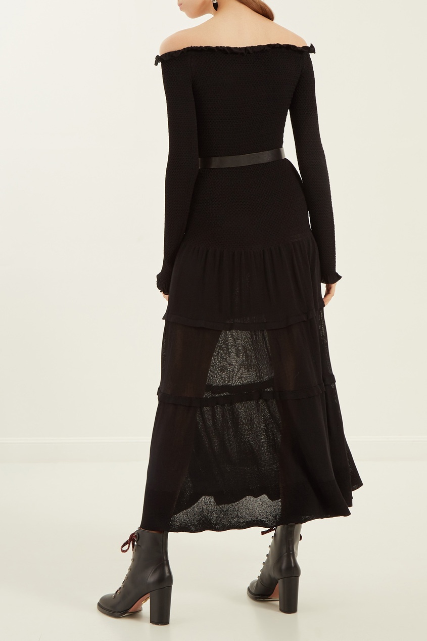 фото Черное платье с длинными рукавами altuzarra