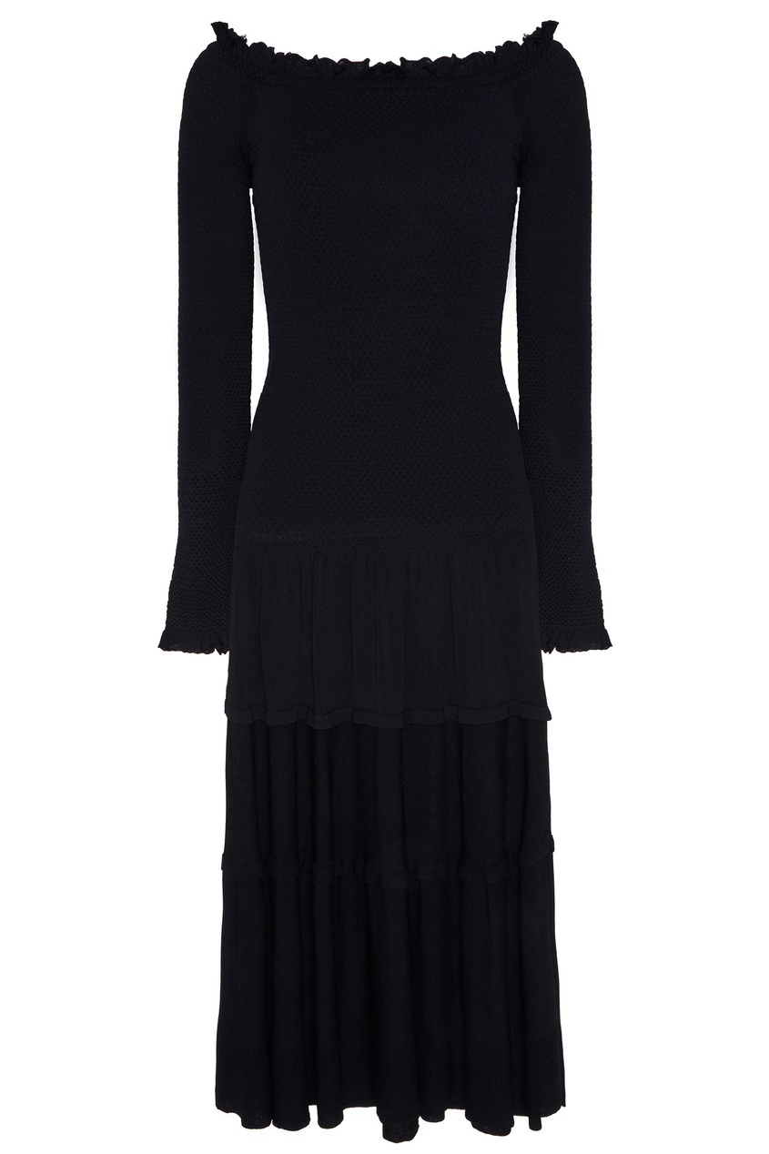 фото Черное платье с длинными рукавами altuzarra