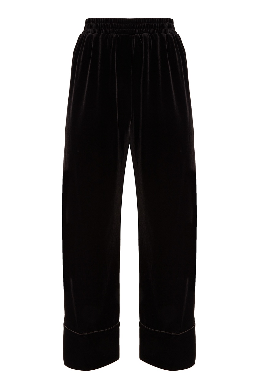 фото Черные брюки с эластичным поясом mo&co