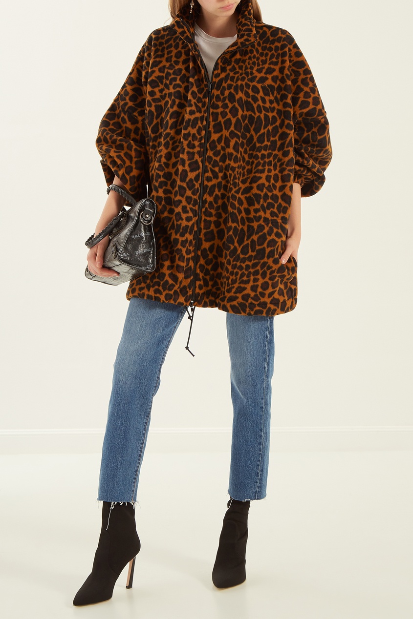 фото Куртка с леопардовым принтом balenciaga