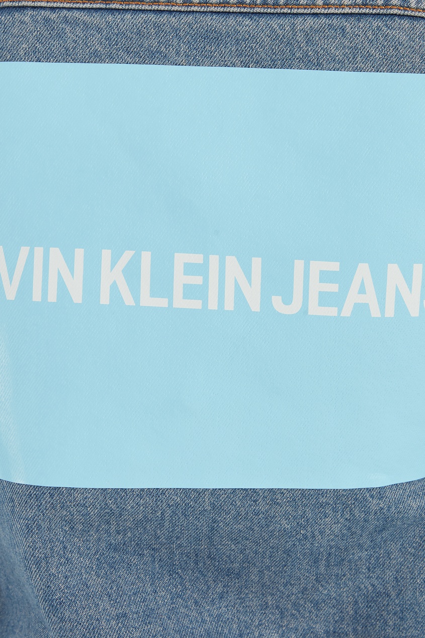 фото Голубая джинсовая куртка Calvin klein