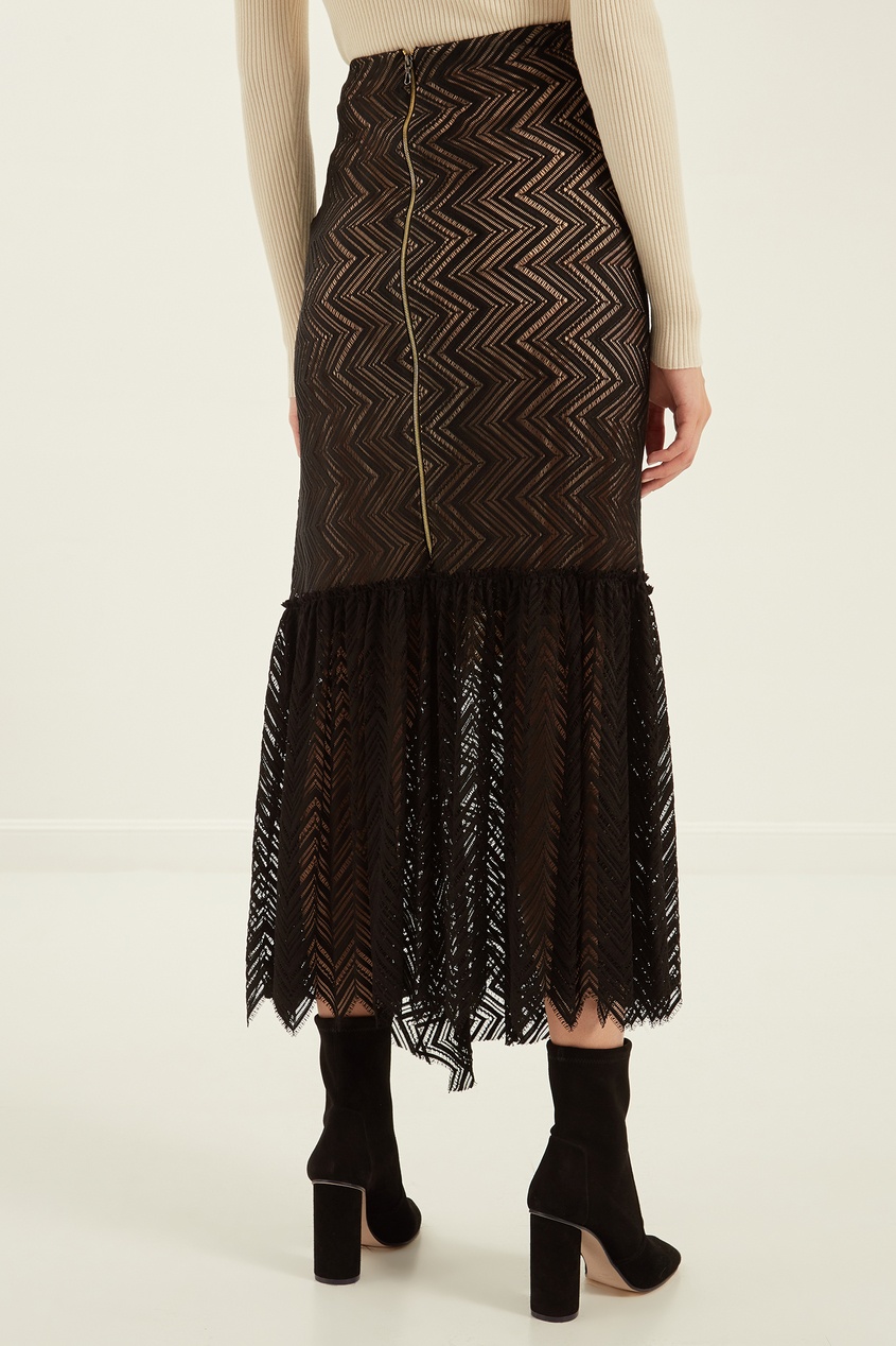 фото Асимметричная юбка с контрастной отделкой roland mouret