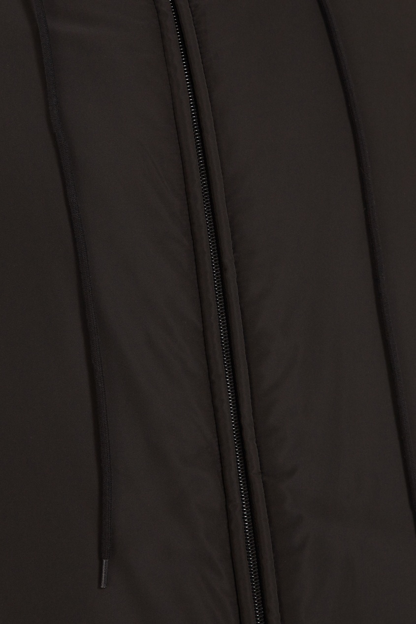 фото Черное пальто с капюшоном balenciaga