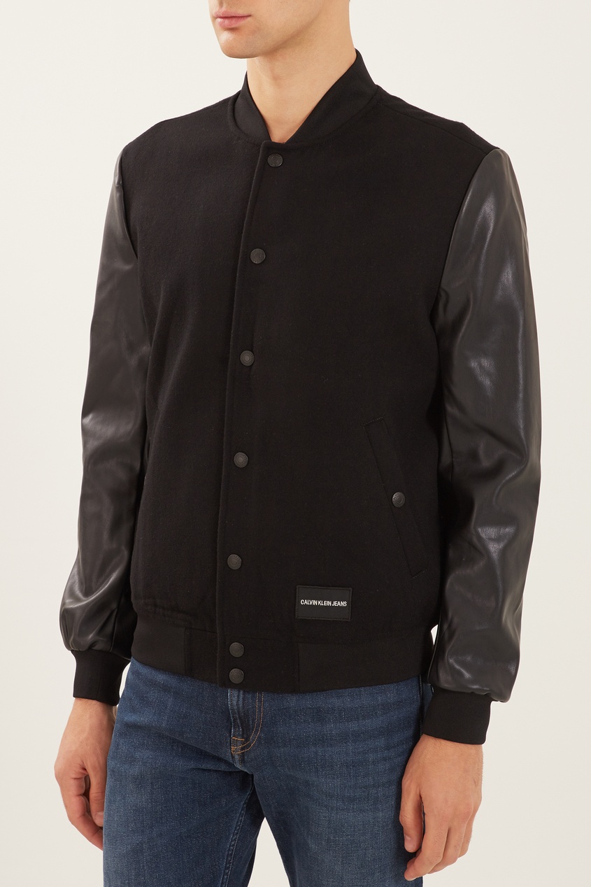 фото Куртка с фактурными рукавами calvin klein