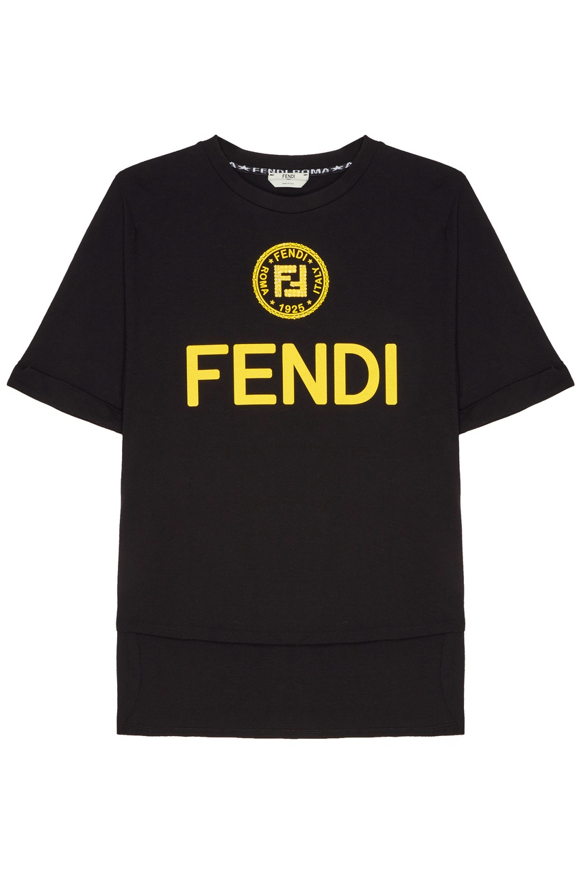 фото Футболка с принтом и аппликацией fendi