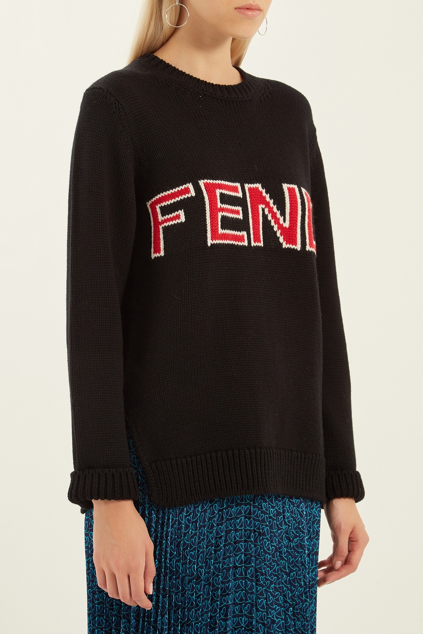 фото Шерстяной джемпер с логотипом Fendi