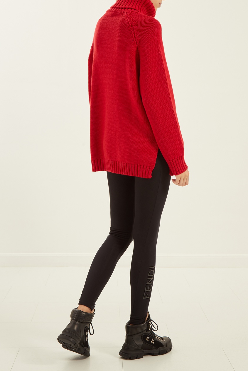 фото Красный свитер с логотипом Fendi