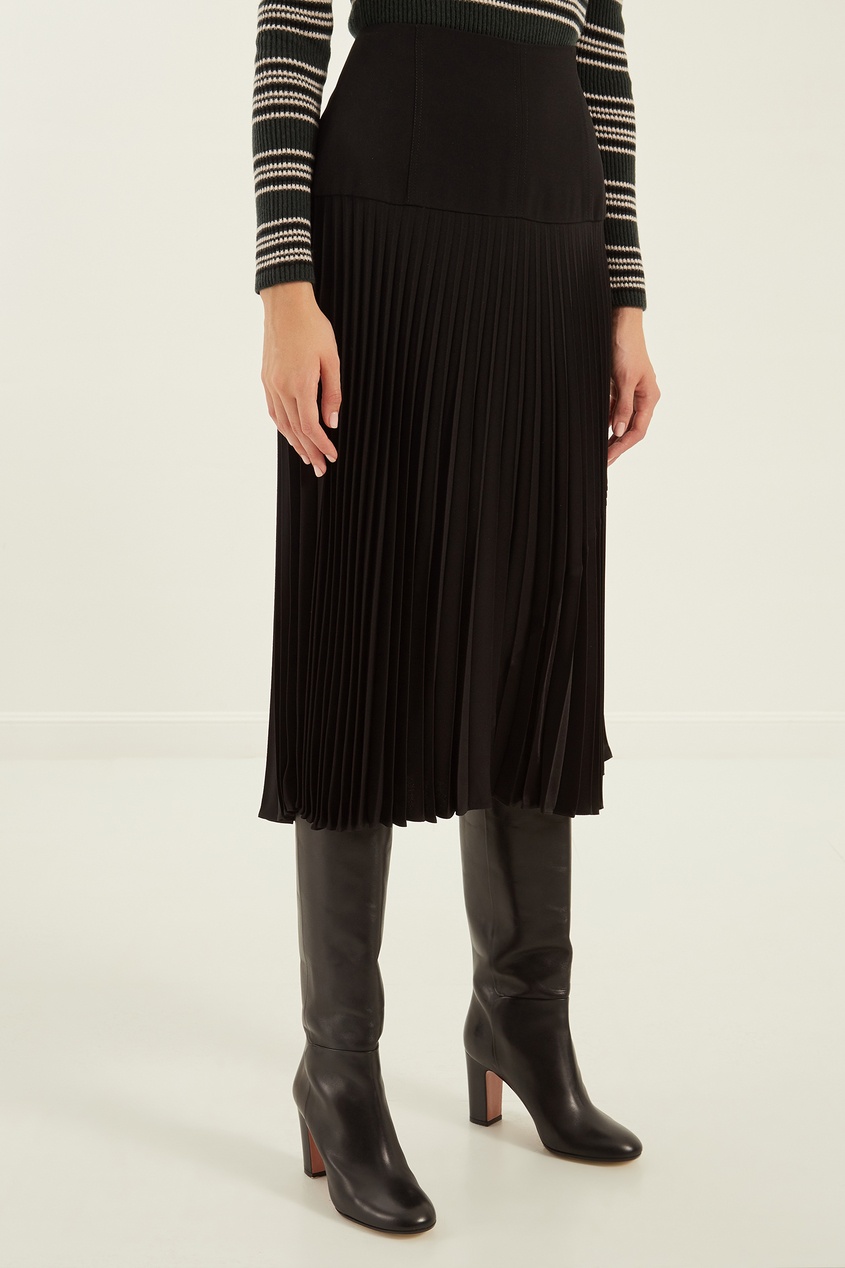 фото Черная юбка с плиссировкой Fendi