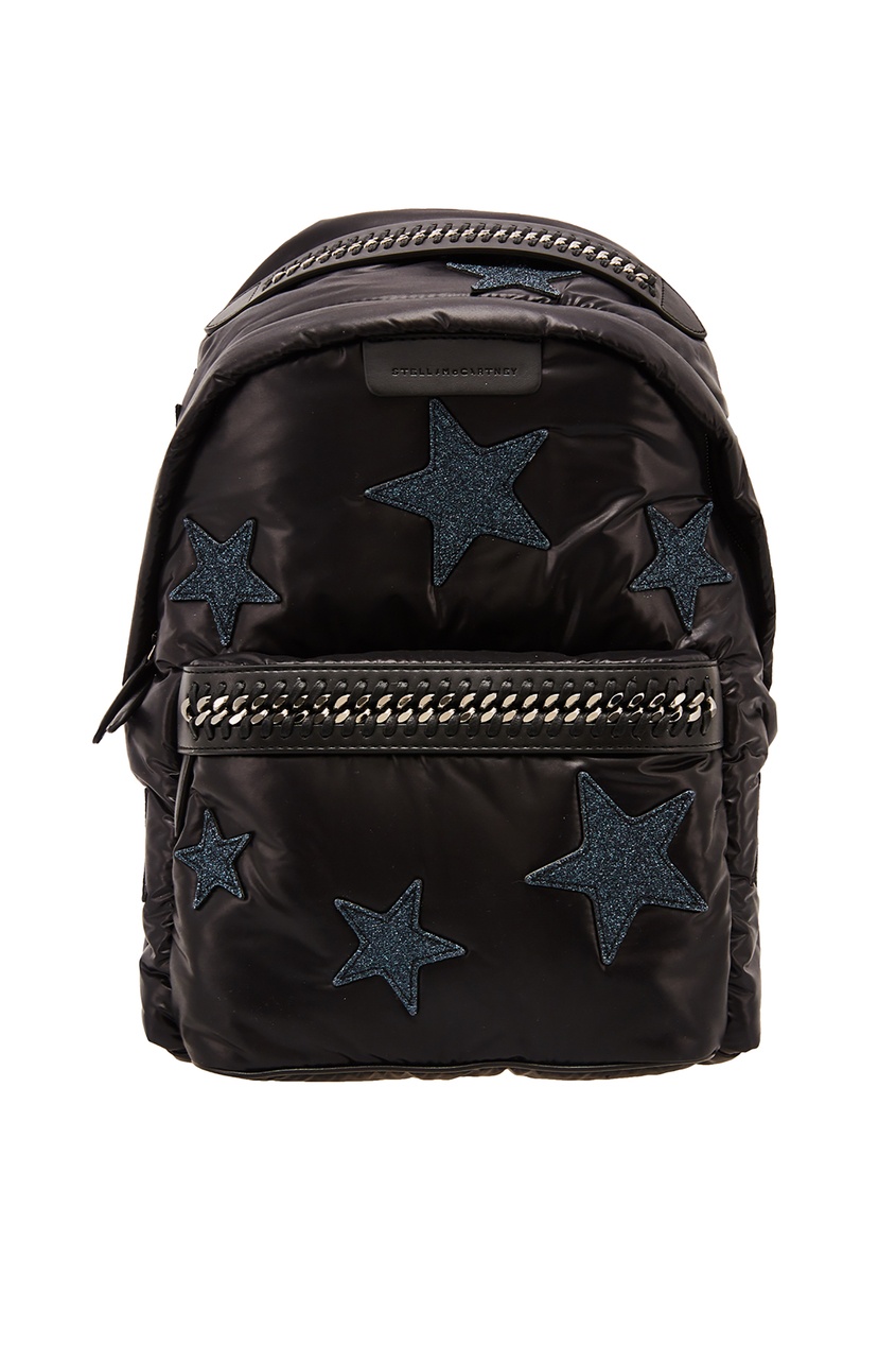 фото Черный рюкзак со звездами stella mccartney