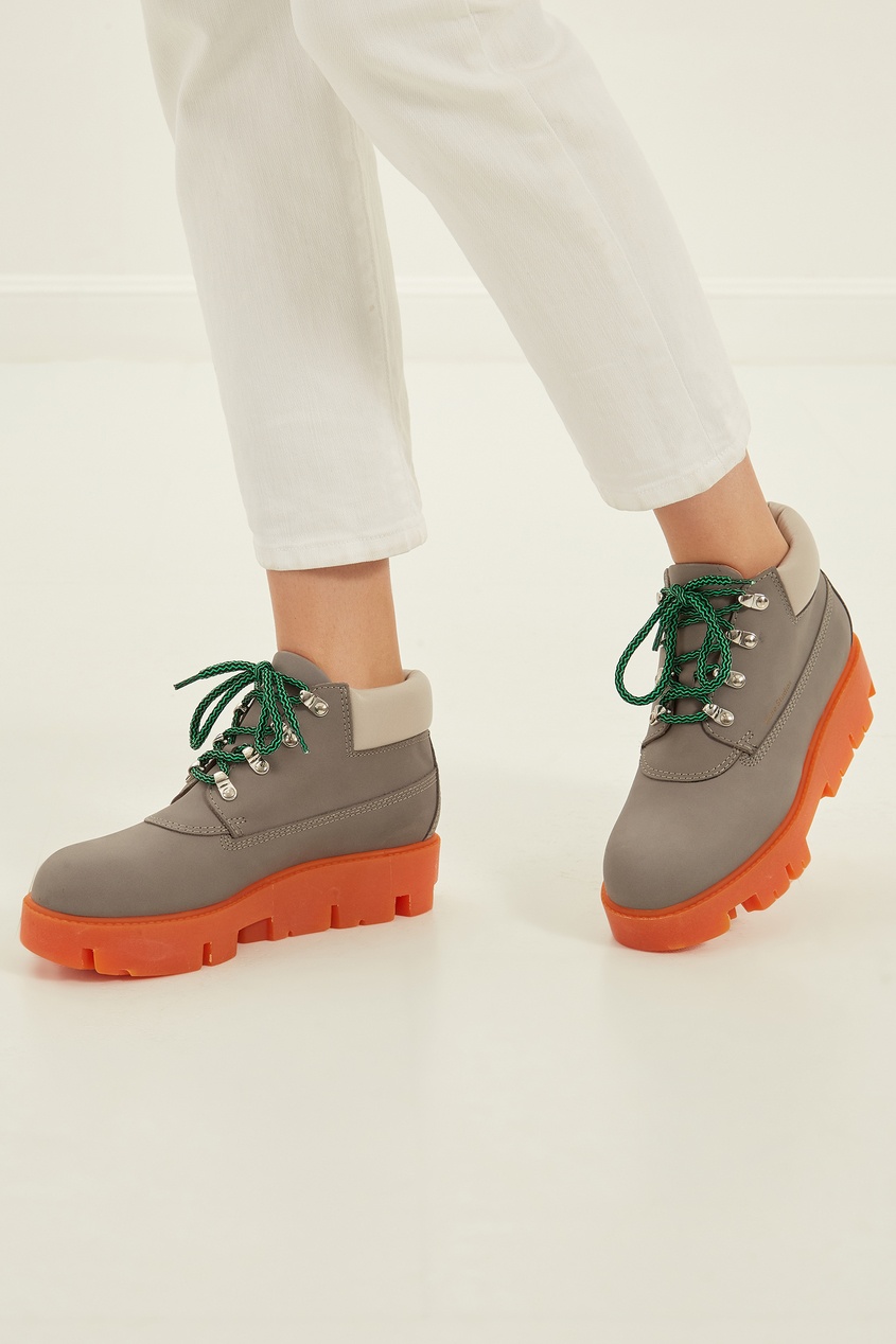 фото Серые ботинки с цветной подошвой Acne studios