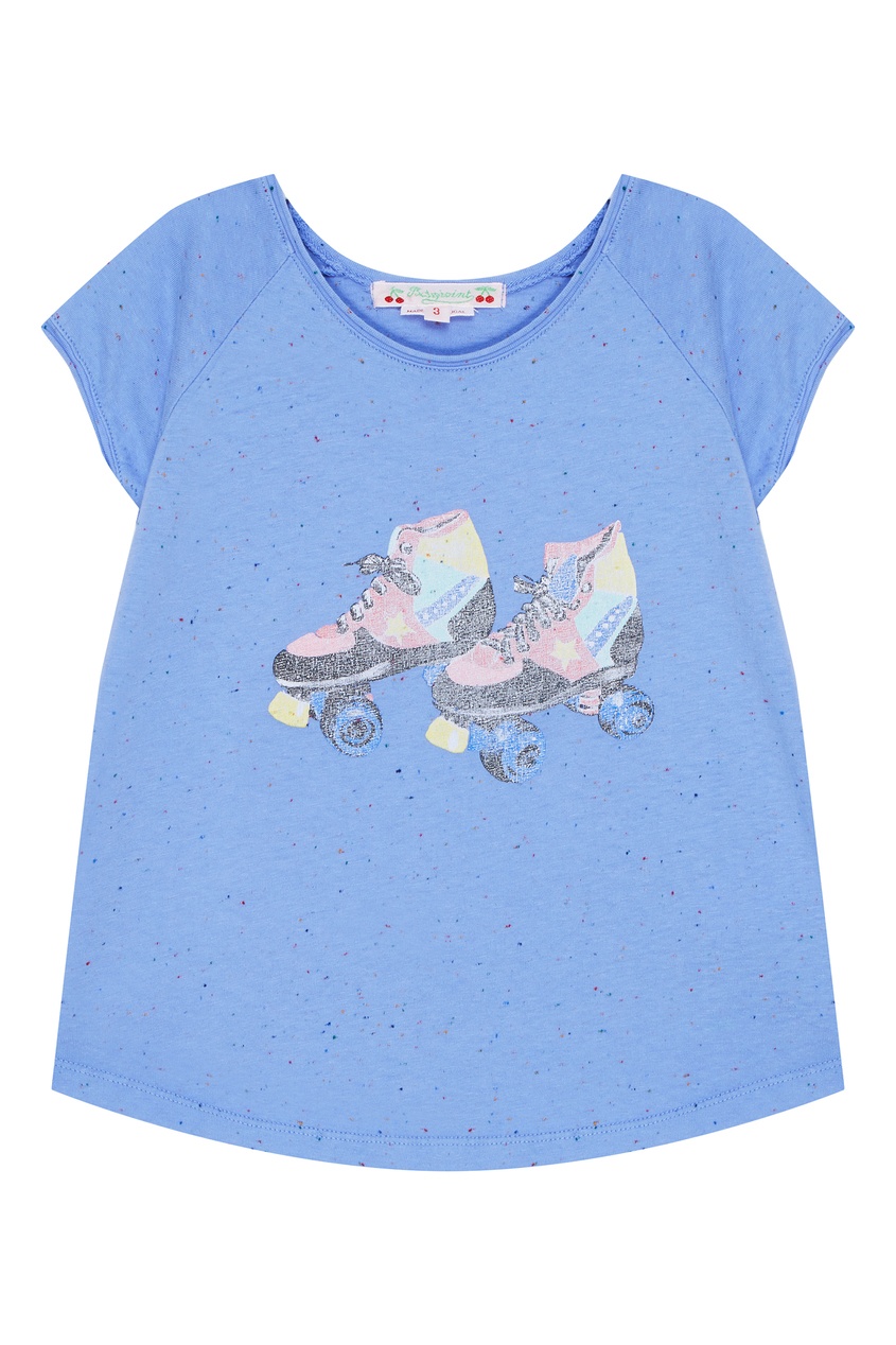 

Голубая футболка с принтом, Синий