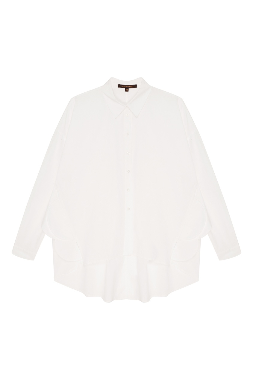 Белая блузка с отделкой