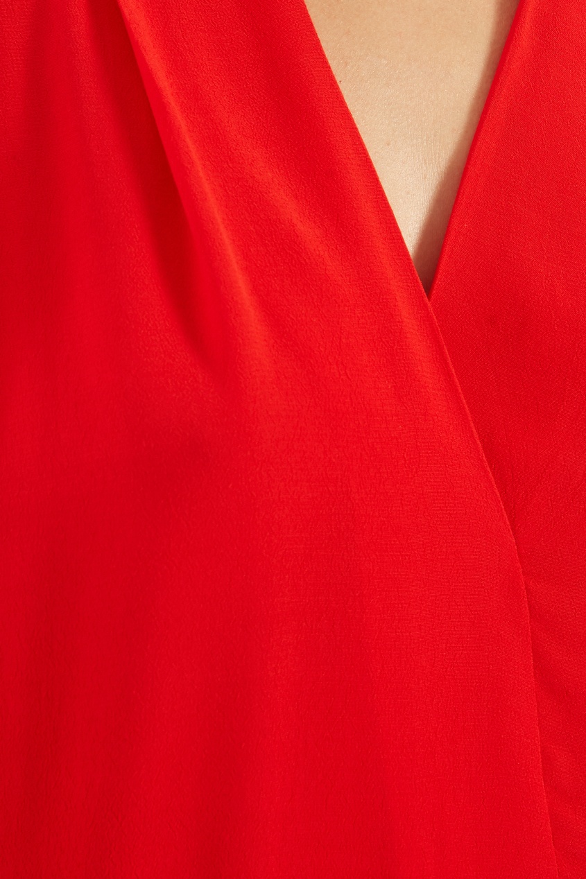 фото Красная блузка с V-вырезом Adolfo dominguez