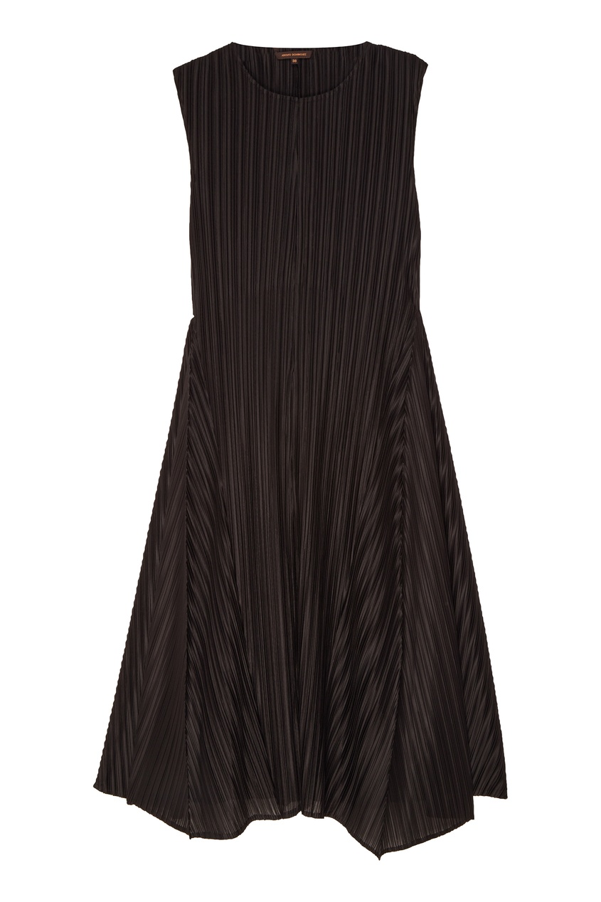 фото Черное платье с отделкой adolfo dominguez