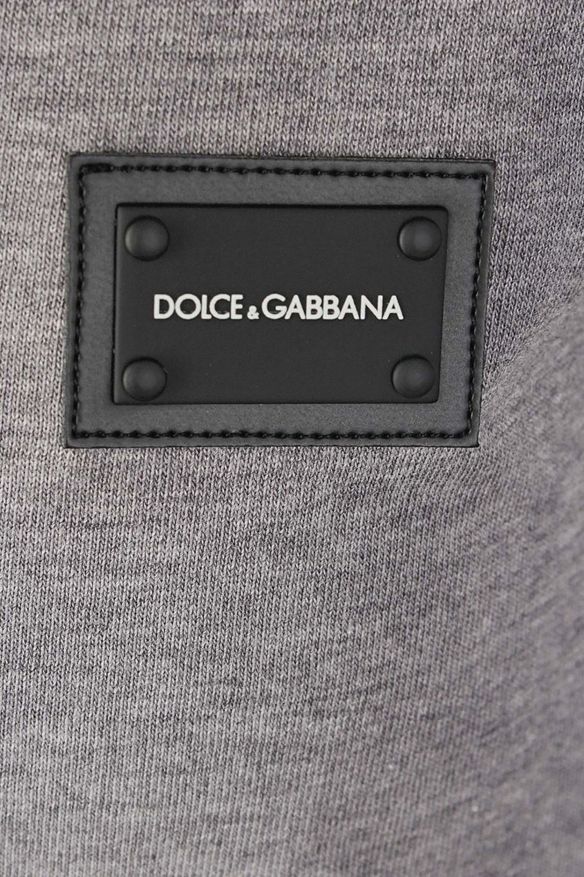 фото Серый лонгслив с логотипом dolce&gabbana