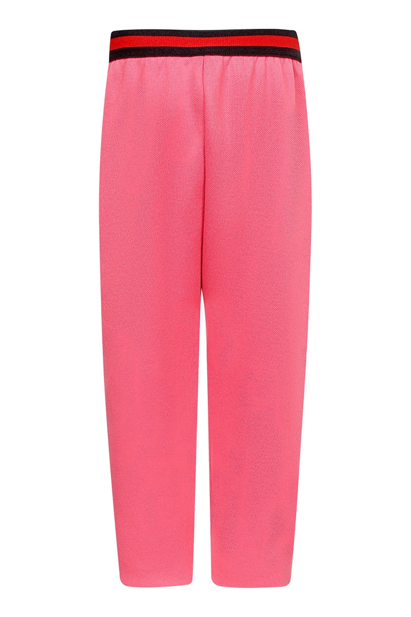 фото Розовые брюки с контрастным поясом gucci