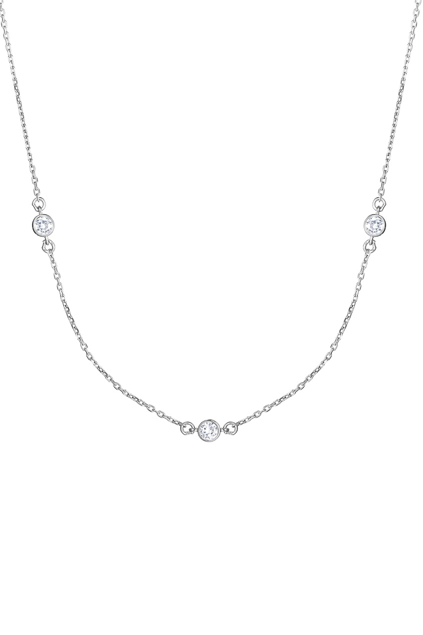 

Серебряное колье с фианитами, Серебряный, Серебряное колье с фианитами