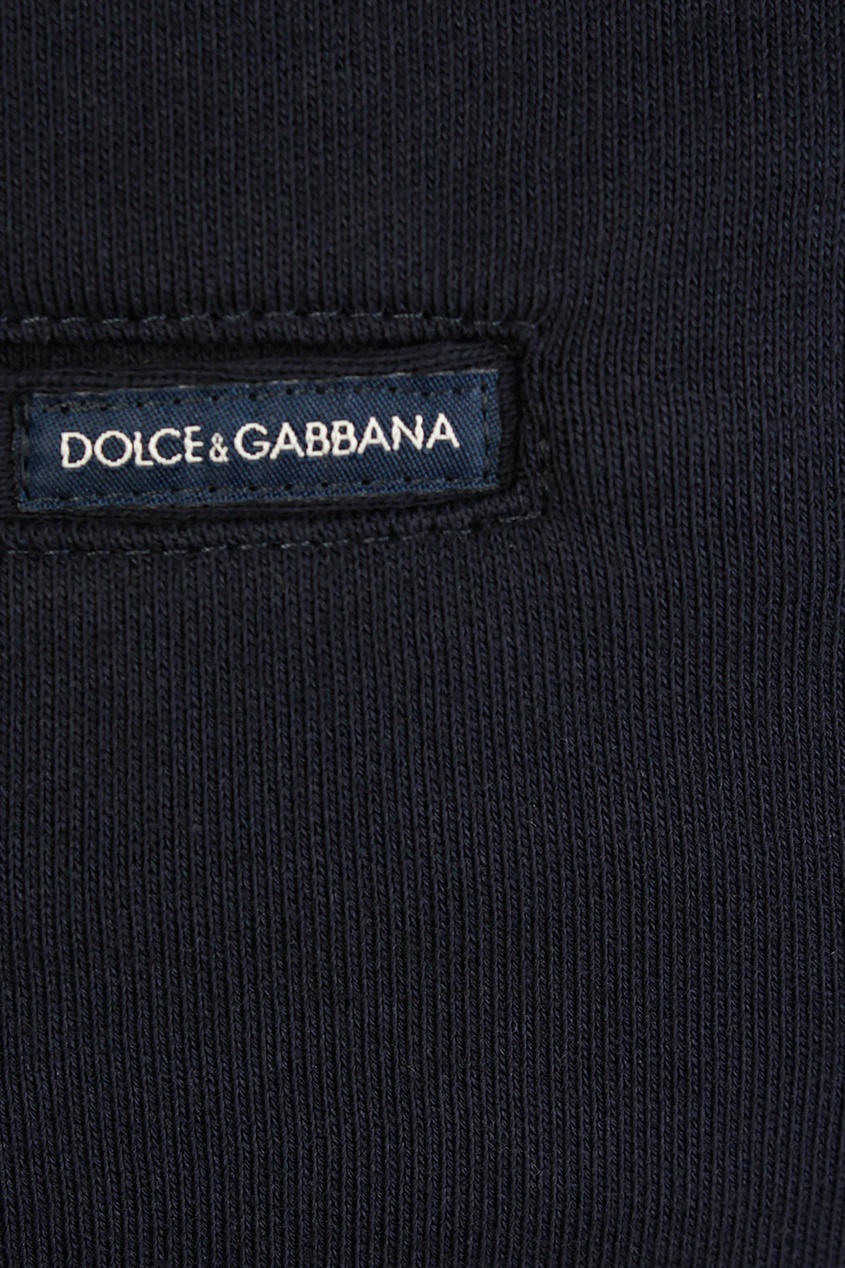 фото Темно-синие брюки с подворотами dolce&gabbana