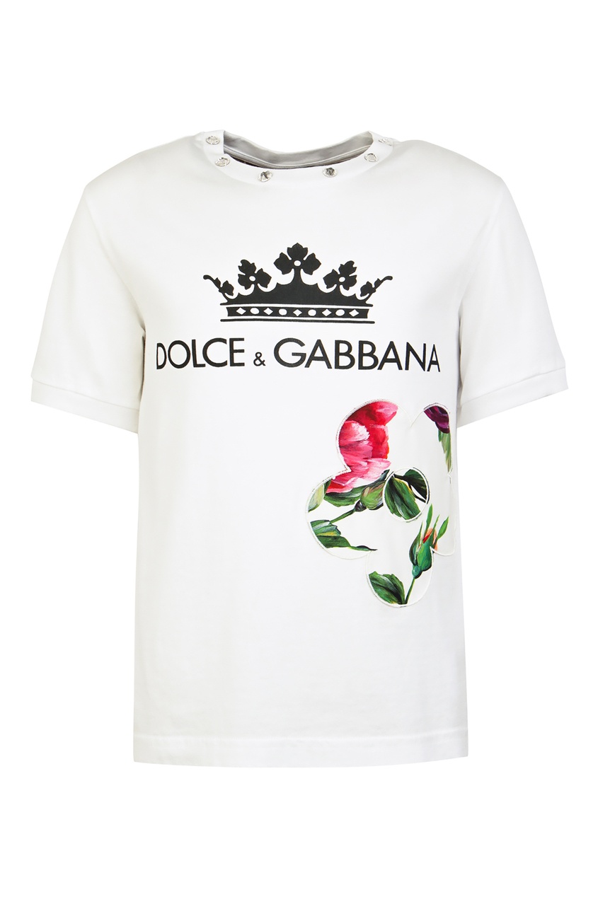 фото Футболка с кристаллами dolce&gabbana