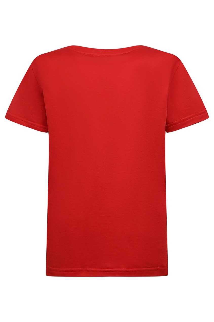 фото Красная футболка с нашивками dolce&gabbana