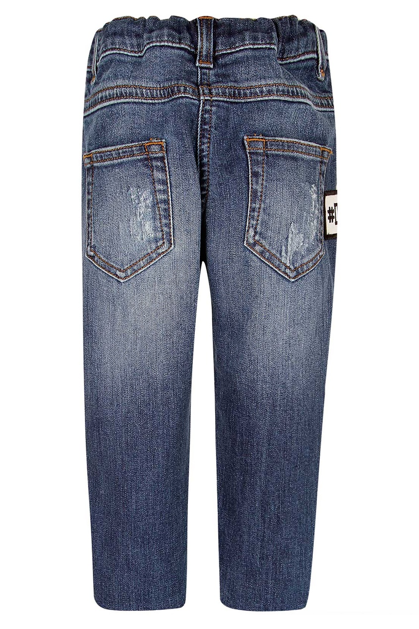 фото Хлопковые джинсы с нашивками dolce&gabbana
