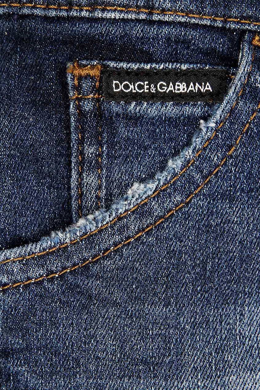 фото Потертые синие джинсы dolce&gabbana