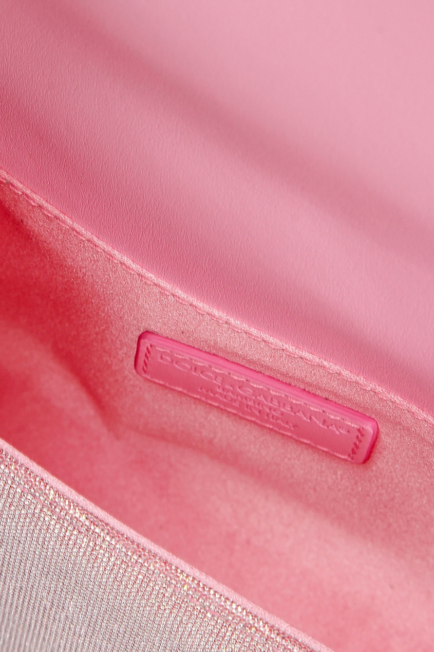 фото Розовая сумка с тканевой отделкой Dolce&gabbana children