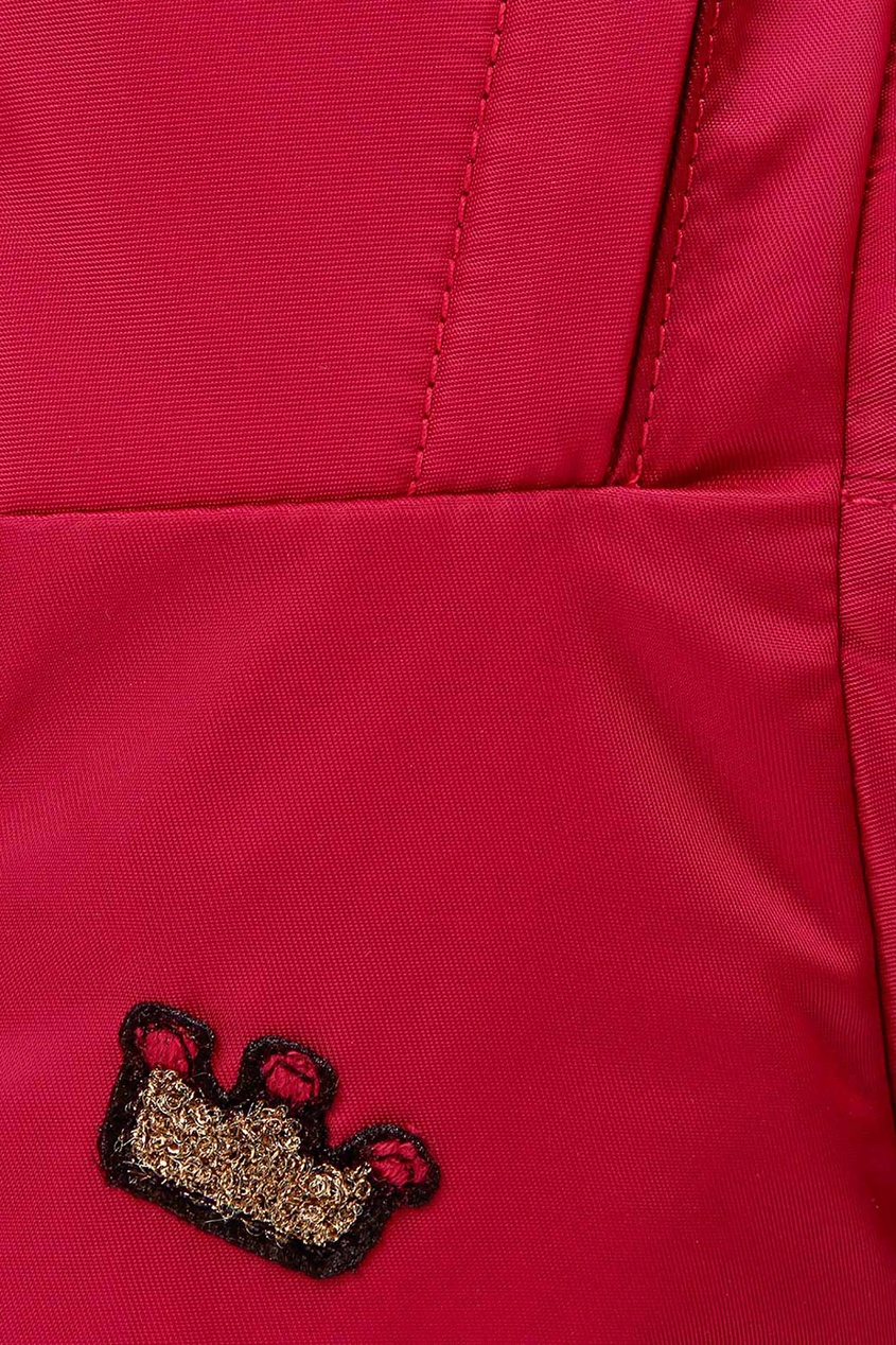фото Красный рюкзак с аппликациями Dolce&gabbana children
