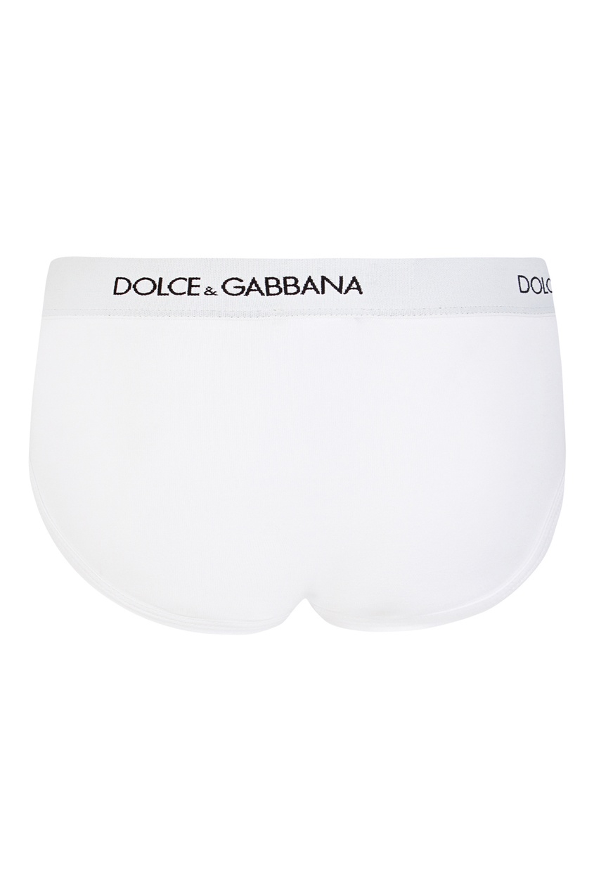 фото Белые трусы с логотипом dolce&gabbana