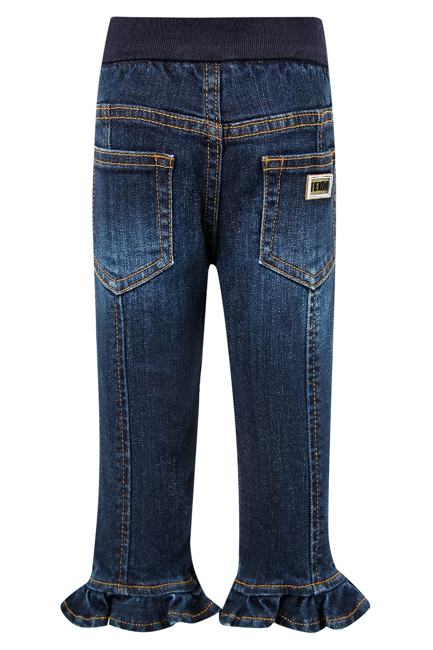 фото Укороченные джинсы с оборками fendi