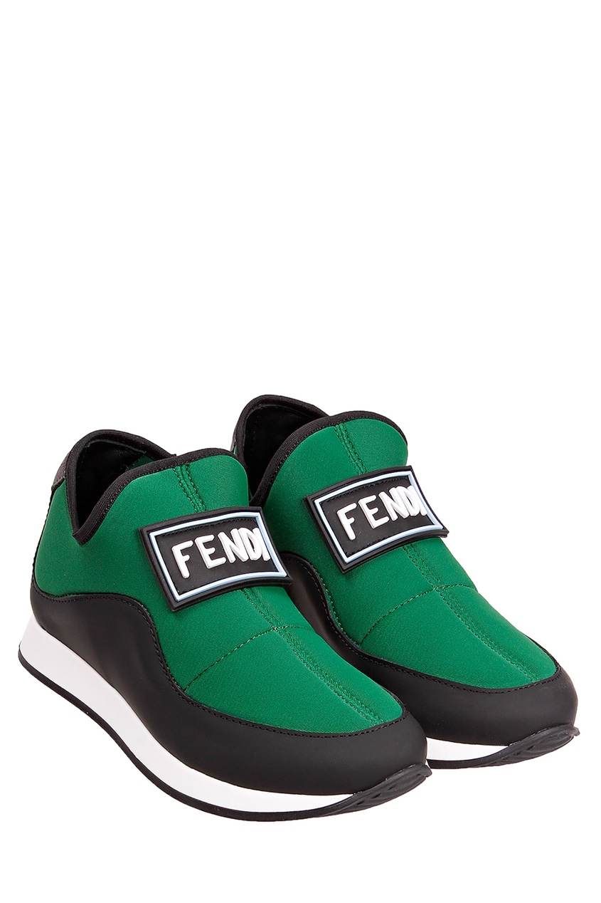 фото Комбинированные кроссовки с логотипом fendi