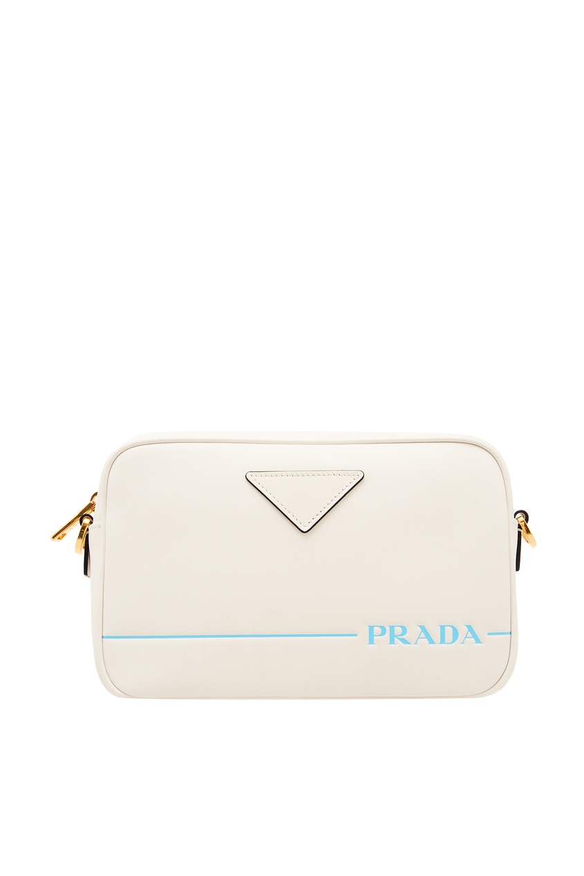 фото Белая сумка с логотипом prada