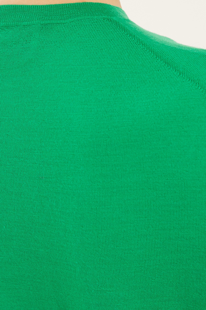 фото Зеленый джемпер с короткими рукавами Prada
