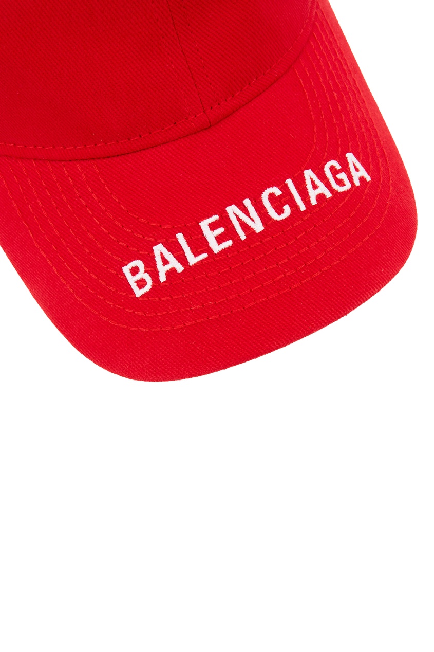 фото Красная бейсболка с вышивкой Balenciaga man