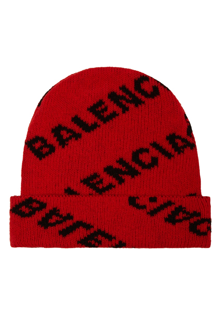 фото Красная шапка с логотипом Balenciaga