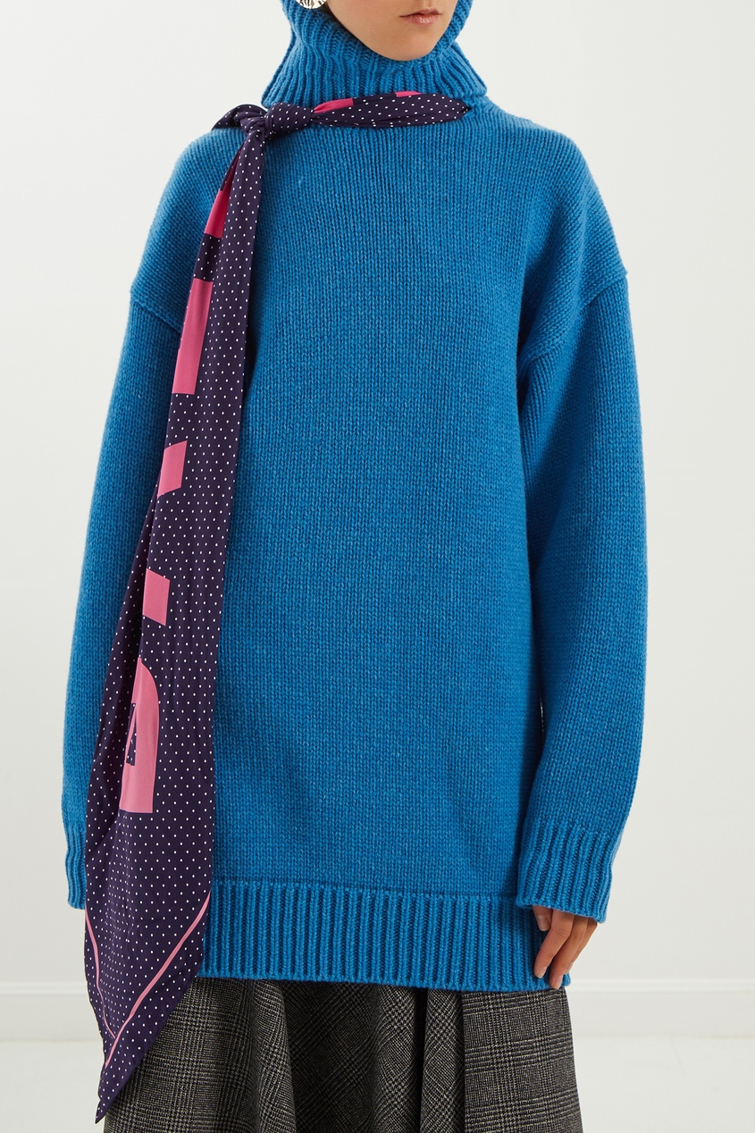 фото Голубой свитер из шерсти Balenciaga