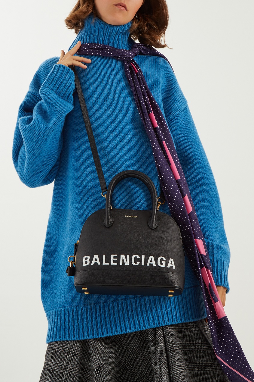 фото Черная сумка с логотипом ville small balenciaga