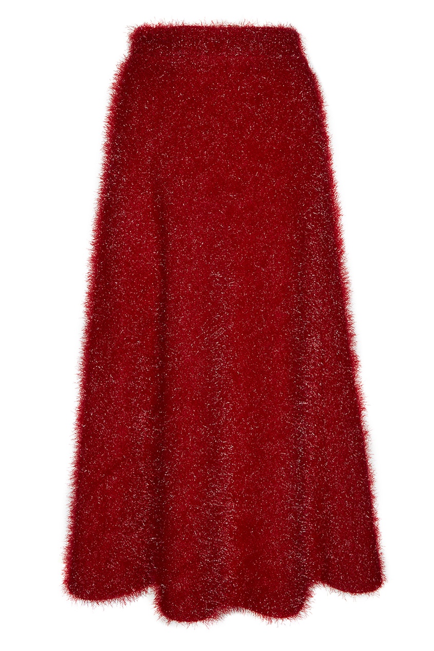 фото Красная фактурная юбка миди alena akhmadullina
