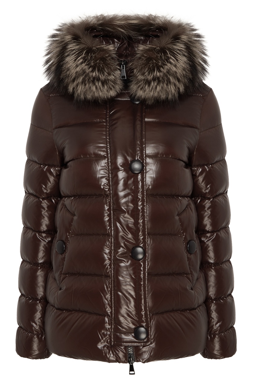 фото Стеганая черная куртка moncler